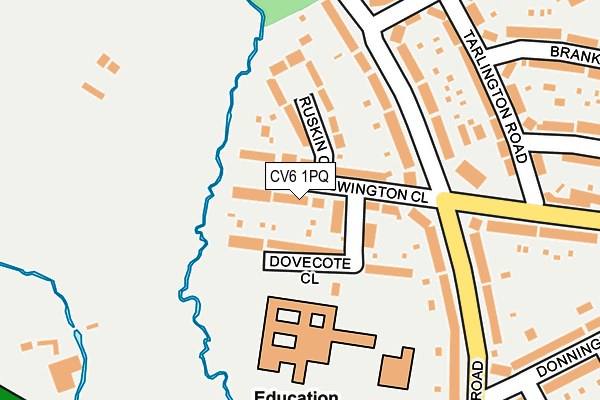 CV6 1PQ map - OS OpenMap – Local (Ordnance Survey) CV6 1PQ map - OS OpenMap – Local (Ordnance Survey)