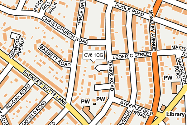 CV6 1QG map - OS OpenMap – Local (Ordnance Survey) CV6 1QG map - OS OpenMap – Local (Ordnance Survey)
