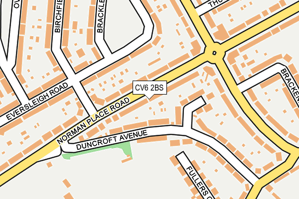 CV6 2BS map - OS OpenMap – Local (Ordnance Survey) CV6 2BS map - OS OpenMap – Local (Ordnance Survey)