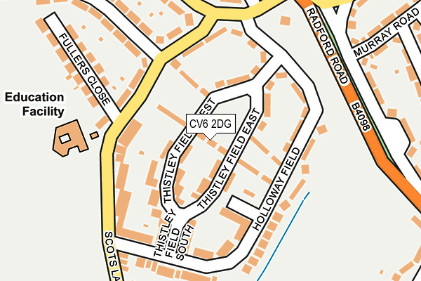 CV6 2DG map - OS OpenMap – Local (Ordnance Survey) CV6 2DG map - OS OpenMap – Local (Ordnance Survey)