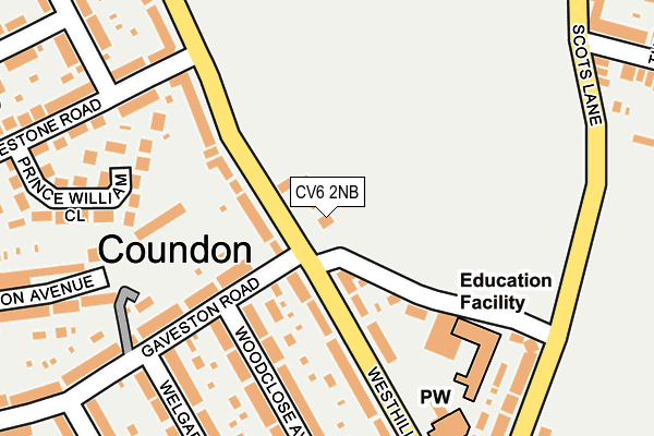 CV6 2NB map - OS OpenMap – Local (Ordnance Survey) CV6 2NB map - OS OpenMap – Local (Ordnance Survey)