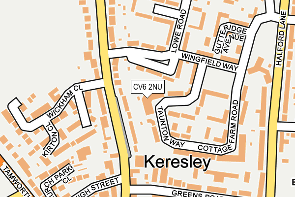CV6 2NU map - OS OpenMap – Local (Ordnance Survey) CV6 2NU map - OS OpenMap – Local (Ordnance Survey)