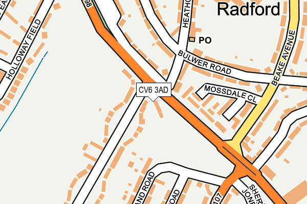 CV6 3AD map - OS OpenMap – Local (Ordnance Survey) CV6 3AD map - OS OpenMap – Local (Ordnance Survey)