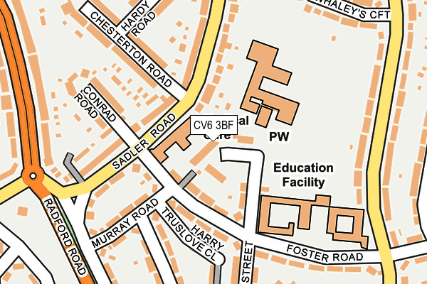 CV6 3BF map - OS OpenMap – Local (Ordnance Survey) CV6 3BF map - OS OpenMap – Local (Ordnance Survey)