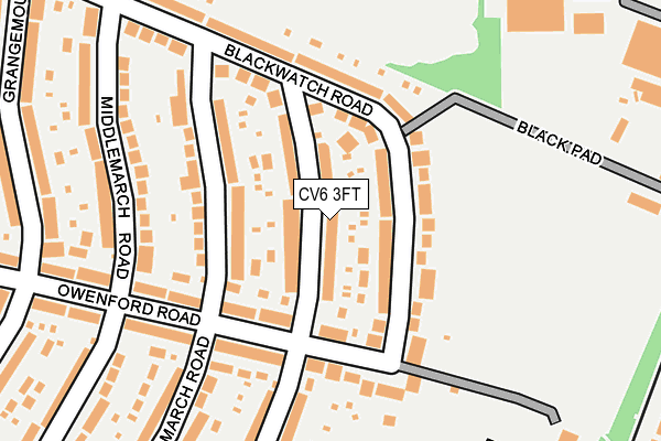 CV6 3FT map - OS OpenMap – Local (Ordnance Survey) CV6 3FT map - OS OpenMap – Local (Ordnance Survey)