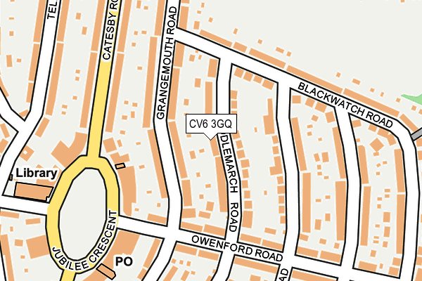 CV6 3GQ map - OS OpenMap – Local (Ordnance Survey) CV6 3GQ map - OS OpenMap – Local (Ordnance Survey)