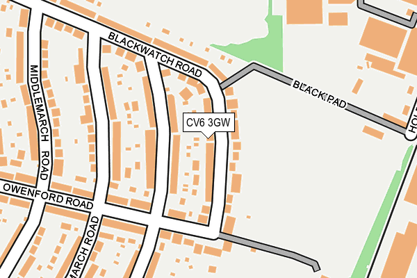 CV6 3GW map - OS OpenMap – Local (Ordnance Survey) CV6 3GW map - OS OpenMap – Local (Ordnance Survey)