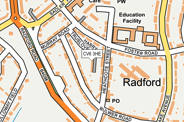 CV6 3HE map - OS OpenMap – Local (Ordnance Survey) CV6 3HE map - OS OpenMap – Local (Ordnance Survey)