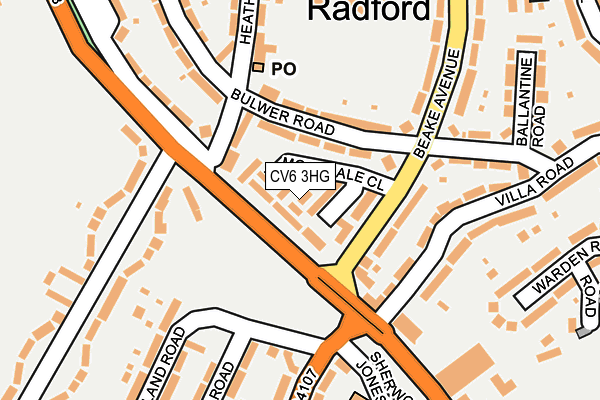 CV6 3HG map - OS OpenMap – Local (Ordnance Survey) CV6 3HG map - OS OpenMap – Local (Ordnance Survey)