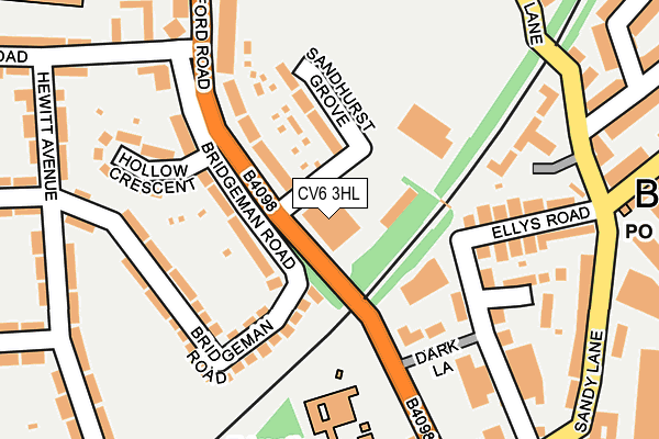 CV6 3HL map - OS OpenMap – Local (Ordnance Survey) CV6 3HL map - OS OpenMap – Local (Ordnance Survey)