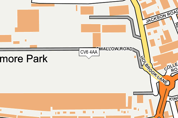 CV6 4AA map - OS OpenMap – Local (Ordnance Survey) CV6 4AA map - OS OpenMap – Local (Ordnance Survey)