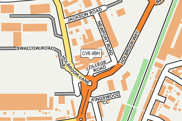CV6 4BH map - OS OpenMap – Local (Ordnance Survey) CV6 4BH map - OS OpenMap – Local (Ordnance Survey)