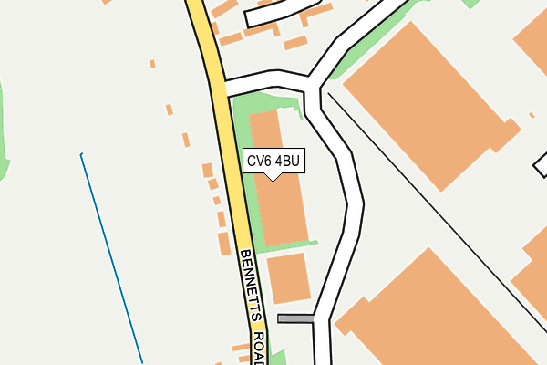 CV6 4BU map - OS OpenMap – Local (Ordnance Survey) CV6 4BU map - OS OpenMap – Local (Ordnance Survey)