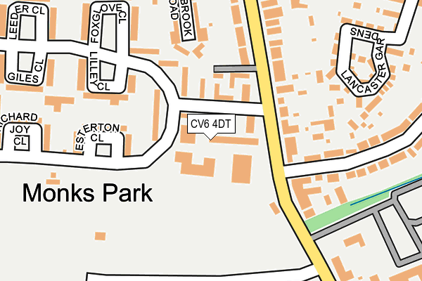 CV6 4DT map - OS OpenMap – Local (Ordnance Survey) CV6 4DT map - OS OpenMap – Local (Ordnance Survey)