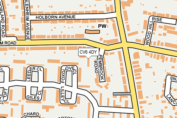 CV6 4DY map - OS OpenMap – Local (Ordnance Survey) CV6 4DY map - OS OpenMap – Local (Ordnance Survey)