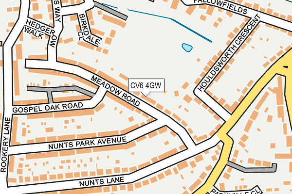 CV6 4GW map - OS OpenMap – Local (Ordnance Survey) CV6 4GW map - OS OpenMap – Local (Ordnance Survey)