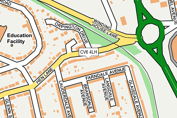 CV6 4LH map - OS OpenMap – Local (Ordnance Survey) CV6 4LH map - OS OpenMap – Local (Ordnance Survey)