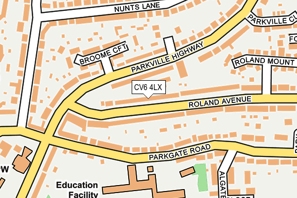 CV6 4LX map - OS OpenMap – Local (Ordnance Survey) CV6 4LX map - OS OpenMap – Local (Ordnance Survey)