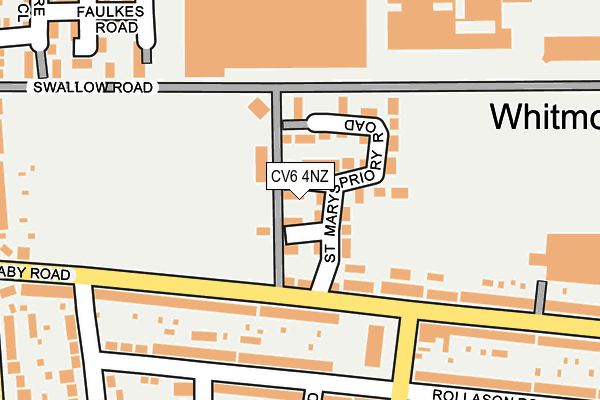 CV6 4NZ map - OS OpenMap – Local (Ordnance Survey) CV6 4NZ map - OS OpenMap – Local (Ordnance Survey)
