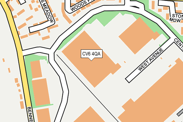 CV6 4QA map - OS OpenMap – Local (Ordnance Survey) CV6 4QA map - OS OpenMap – Local (Ordnance Survey)