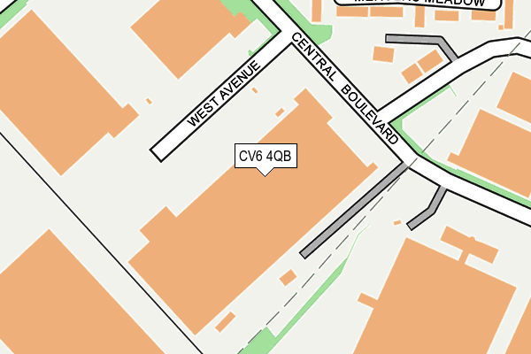 CV6 4QB map - OS OpenMap – Local (Ordnance Survey) CV6 4QB map - OS OpenMap – Local (Ordnance Survey)