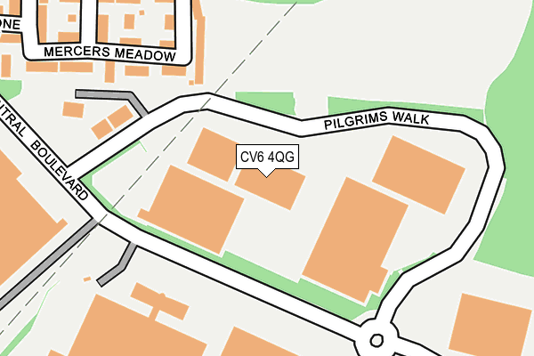CV6 4QG map - OS OpenMap – Local (Ordnance Survey) CV6 4QG map - OS OpenMap – Local (Ordnance Survey)