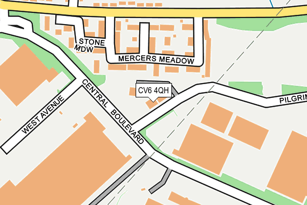 CV6 4QH map - OS OpenMap – Local (Ordnance Survey) CV6 4QH map - OS OpenMap – Local (Ordnance Survey)
