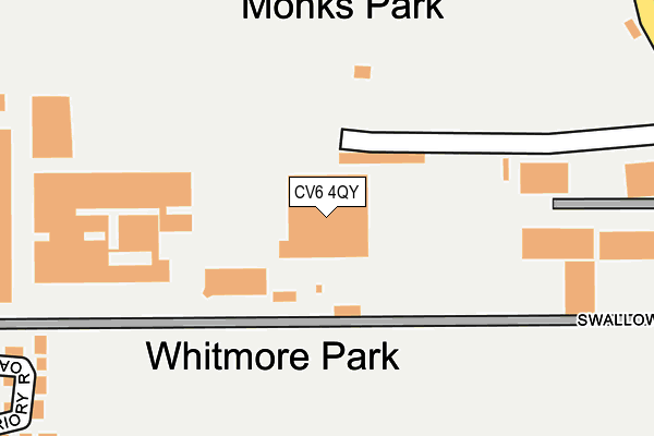 CV6 4QY map - OS OpenMap – Local (Ordnance Survey)