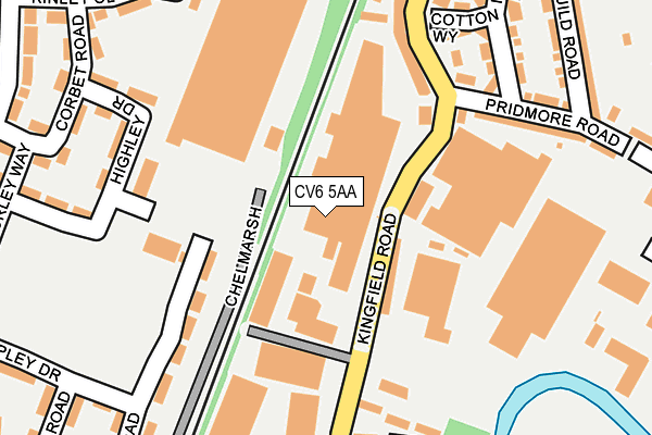 CV6 5AA map - OS OpenMap – Local (Ordnance Survey) CV6 5AA map - OS OpenMap – Local (Ordnance Survey)
