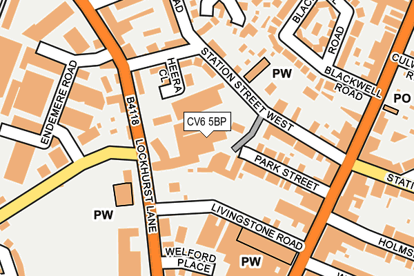 CV6 5BP map - OS OpenMap – Local (Ordnance Survey) CV6 5BP map - OS OpenMap – Local (Ordnance Survey)