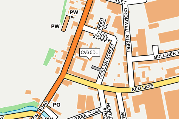 CV6 5DL map - OS OpenMap – Local (Ordnance Survey) CV6 5DL map - OS OpenMap – Local (Ordnance Survey)