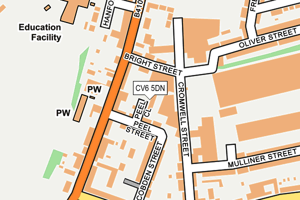 CV6 5DN map - OS OpenMap – Local (Ordnance Survey) CV6 5DN map - OS OpenMap – Local (Ordnance Survey)