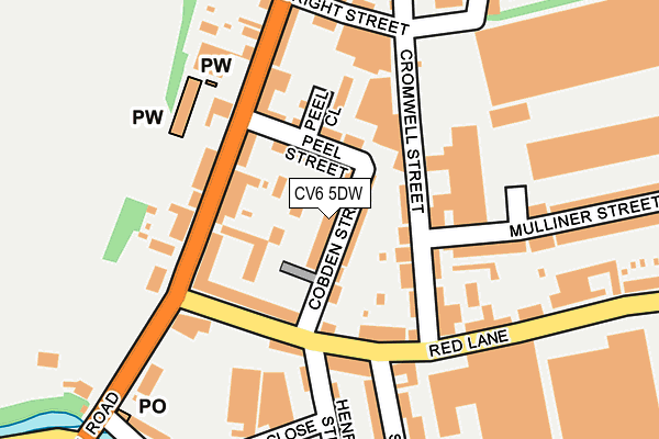 CV6 5DW map - OS OpenMap – Local (Ordnance Survey) CV6 5DW map - OS OpenMap – Local (Ordnance Survey)