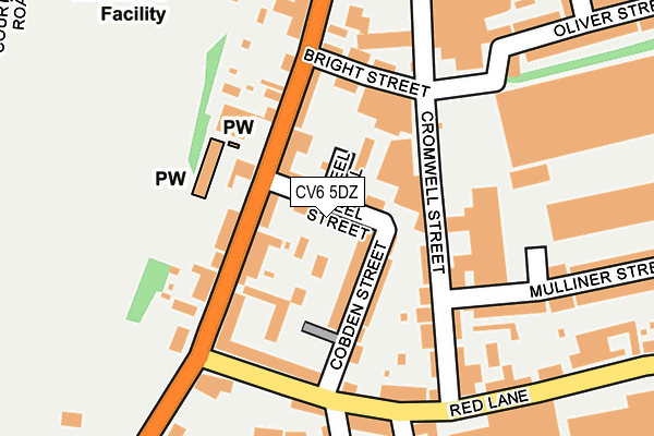 CV6 5DZ map - OS OpenMap – Local (Ordnance Survey) CV6 5DZ map - OS OpenMap – Local (Ordnance Survey)