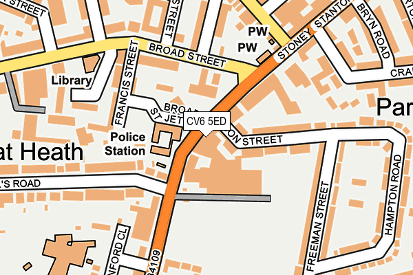 CV6 5ED map - OS OpenMap – Local (Ordnance Survey) CV6 5ED map - OS OpenMap – Local (Ordnance Survey)
