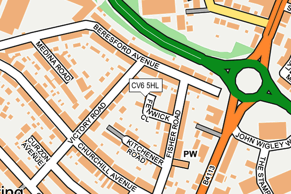 CV6 5HL map - OS OpenMap – Local (Ordnance Survey) CV6 5HL map - OS OpenMap – Local (Ordnance Survey)