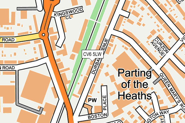 CV6 5LW map - OS OpenMap – Local (Ordnance Survey) CV6 5LW map - OS OpenMap – Local (Ordnance Survey)