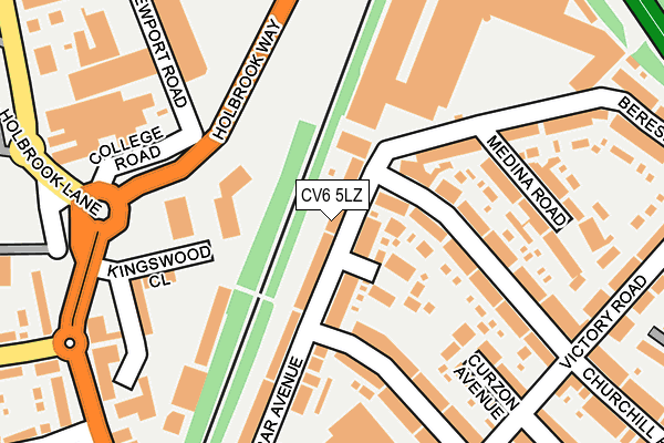 CV6 5LZ map - OS OpenMap – Local (Ordnance Survey) CV6 5LZ map - OS OpenMap – Local (Ordnance Survey)