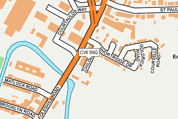 CV6 5NG map - OS OpenMap – Local (Ordnance Survey) CV6 5NG map - OS OpenMap – Local (Ordnance Survey)