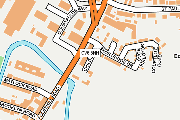 CV6 5NH map - OS OpenMap – Local (Ordnance Survey) CV6 5NH map - OS OpenMap – Local (Ordnance Survey)