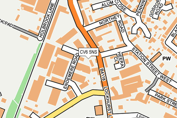 CV6 5NS map - OS OpenMap – Local (Ordnance Survey) CV6 5NS map - OS OpenMap – Local (Ordnance Survey)