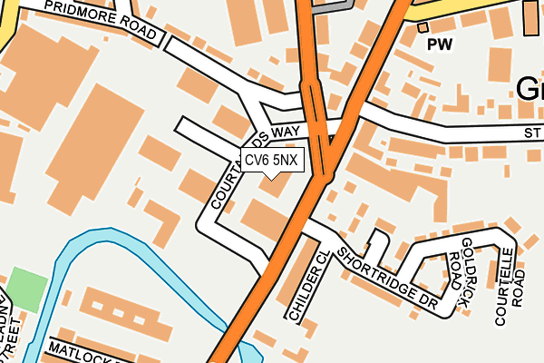 CV6 5NX map - OS OpenMap – Local (Ordnance Survey) CV6 5NX map - OS OpenMap – Local (Ordnance Survey)