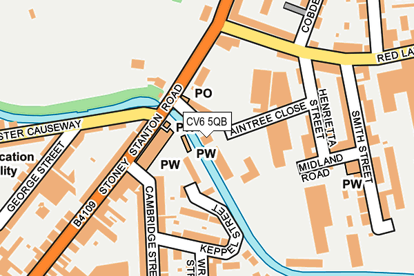 CV6 5QB map - OS OpenMap – Local (Ordnance Survey) CV6 5QB map - OS OpenMap – Local (Ordnance Survey)