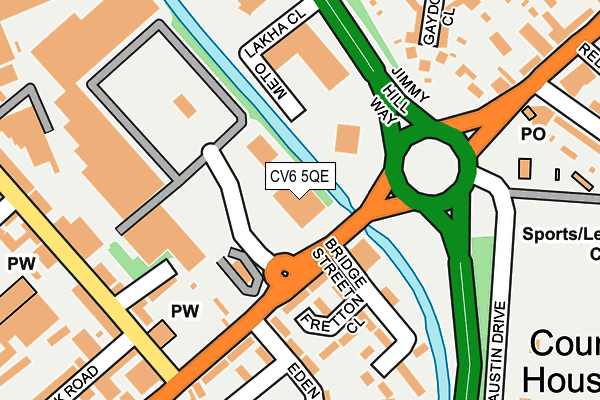 CV6 5QE map - OS OpenMap – Local (Ordnance Survey) CV6 5QE map - OS OpenMap – Local (Ordnance Survey)