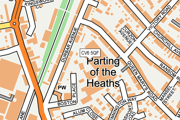 CV6 5QF map - OS OpenMap – Local (Ordnance Survey) CV6 5QF map - OS OpenMap – Local (Ordnance Survey)