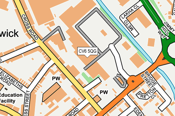 CV6 5QG map - OS OpenMap – Local (Ordnance Survey) CV6 5QG map - OS OpenMap – Local (Ordnance Survey)