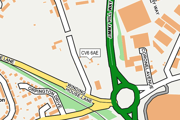 CV6 6AE map - OS OpenMap – Local (Ordnance Survey) CV6 6AE map - OS OpenMap – Local (Ordnance Survey)