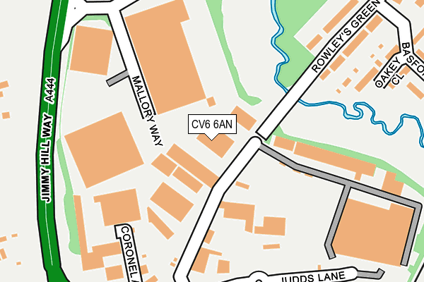 CV6 6AN map - OS OpenMap – Local (Ordnance Survey) CV6 6AN map - OS OpenMap – Local (Ordnance Survey)