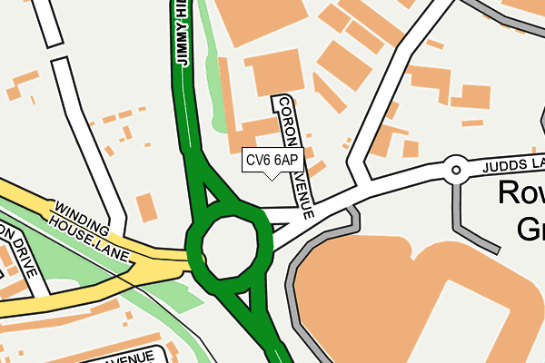 CV6 6AP map - OS OpenMap – Local (Ordnance Survey) CV6 6AP map - OS OpenMap – Local (Ordnance Survey)