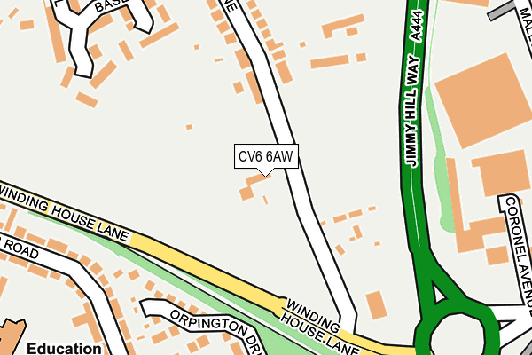 CV6 6AW map - OS OpenMap – Local (Ordnance Survey) CV6 6AW map - OS OpenMap – Local (Ordnance Survey)